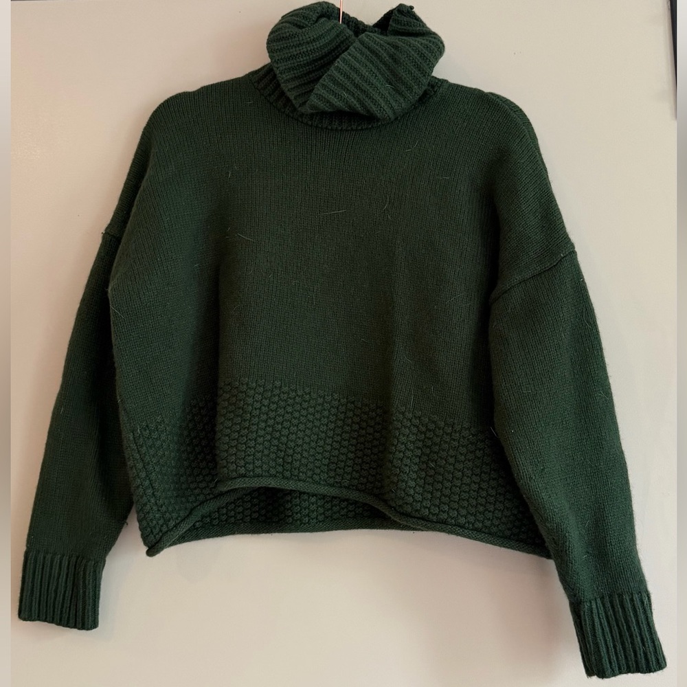 Madewell Deep Green Turtle Neck Sweater